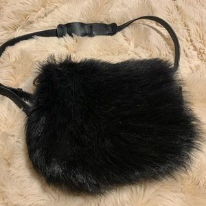 UGG Black Sheepskin and Suede Crossbody bag
